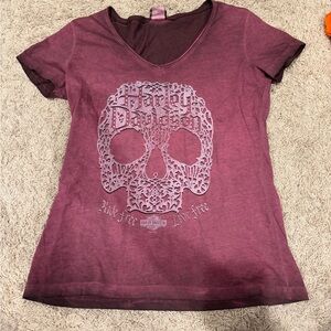 Harley-Davidson Plum Crewneck Tee with Shield Logo